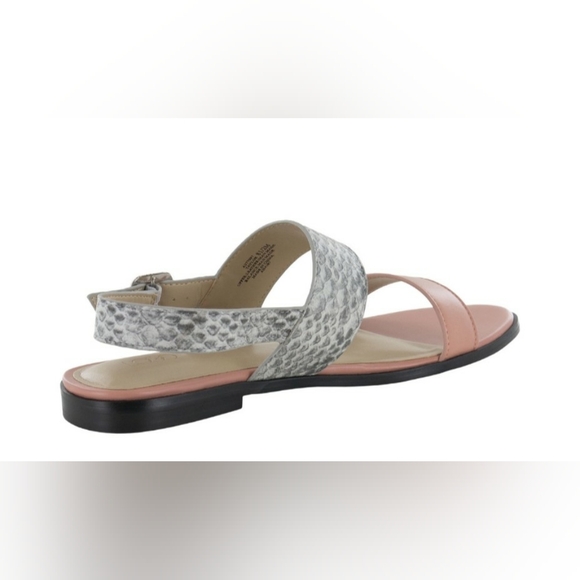LOGO Lori Goldstein “Taylor” Slingback Sandal Pink/Snakeskin NIB - Picture 2 of 4